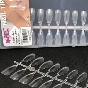 Tips Soft Gel  240 Unidades Almendra.