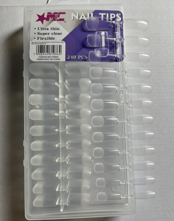 Tips Soft Gel Cuadrados 240 Unidades. - Imagen 2