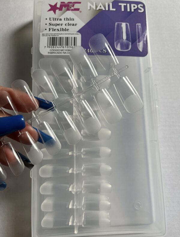 Tips Soft Gel Cuadrados 240 Unidades.