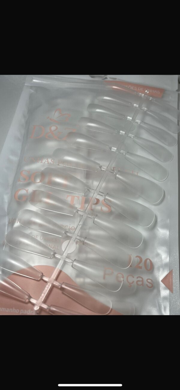 Tips Soft Gel Coffin, 100 unidades. D&Z - Imagen 2