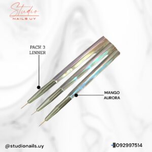Kit de Tres Pinceles Linner Auroras .
