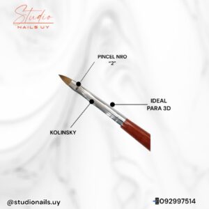 Pincel Kolinsky Numero 2, Ideal para 3D. Paris Nigth.