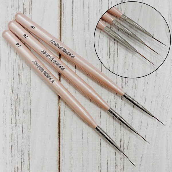 Kit De Tres Pinceles Linner Paris Nigth. - Imagen 2
