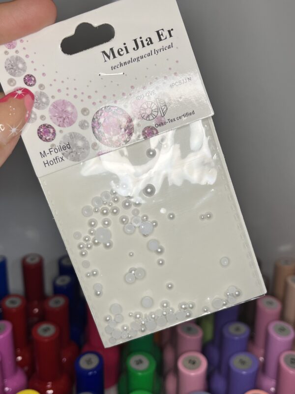 Media Perla Para uñas, Mix De Tamaños. - Imagen 2