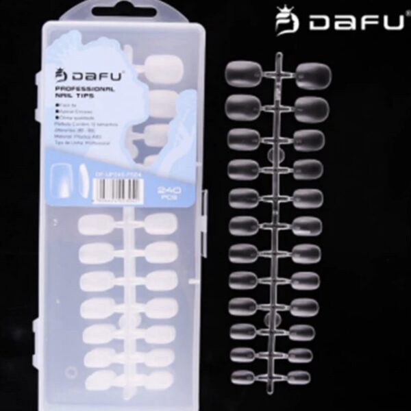 Tips soft gel cortos, formato cuadrado, 240 unidades.