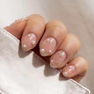 Media Perla Para uñas, Mix De Tamaños.