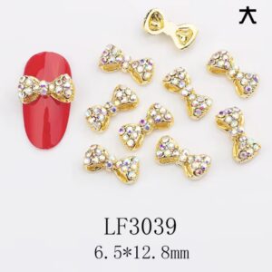 Moñas 3D con strass, pack de 10 unidades.