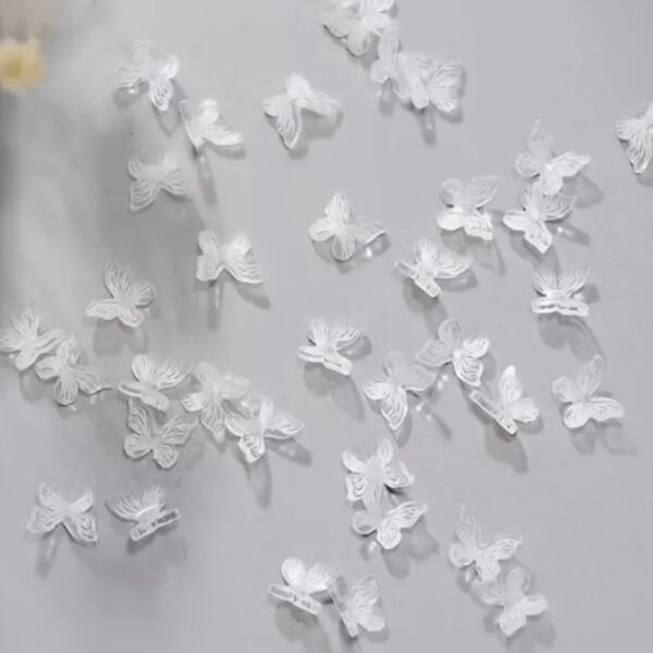Mariposa 3D Blanca, 10 unidades. - Imagen 3