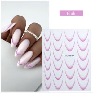 Adhesivos Para Francesita, Rosa