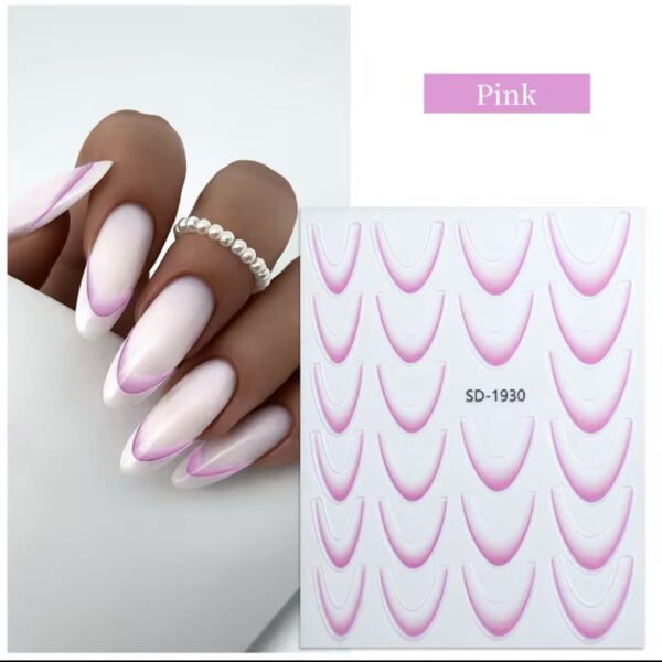 Adhesivos Para Francesita, Rosa