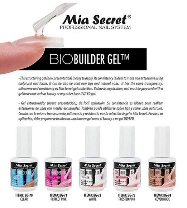 Biobouilder Gel, Clear Mía Secret 15ml - Imagen 2