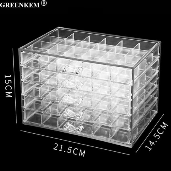 Caja Acrílica Organizadora 120 Reparticiones. - Imagen 5