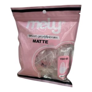Tips Soft Gel Almendra Mely, Prelimados, 500 unidades.