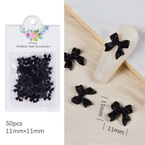 Apliques Moñas Negras 50 unidades