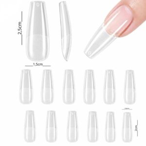 Tips Soft Gel Coffin, Caja de 500 Unidades