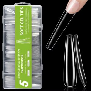Tips Soft Gel Extra Long, Premium.