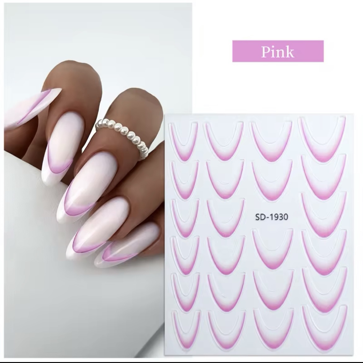 Adhesivos Para Francesita, Rosa