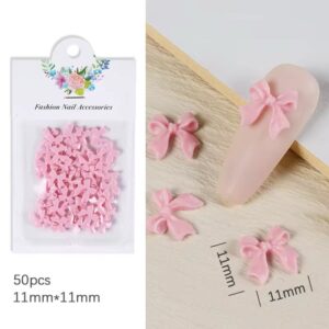 Apliques de Moñas Rosa, 50 unidades