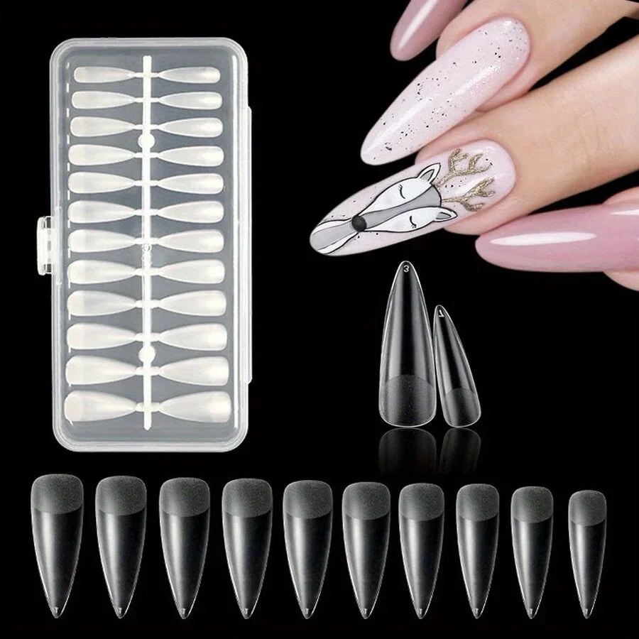 Soft Gel Tips Stiletto Prelimados, 240 unidades. - Imagen 2