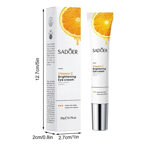 Crema Contorno Ojos Vitamina C, Antiarrugas Día/Noche. Piel mixta.
