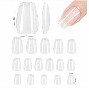 Tips Soft Gel, Coffin Corta, Caja 500 Unidades