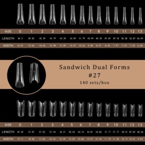 Tips Sandwich Dual System, 140 Unidades, Reutilizables.