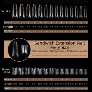 Tips Sandwich Dual System, 140 Unidades, Reutilizables.