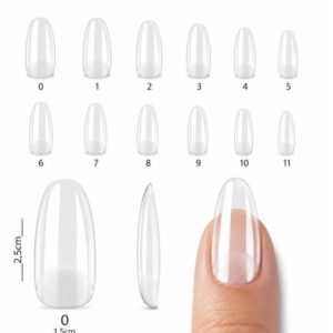 Tips Soft Gel, Almendra Media, Caja 500 Unidades
